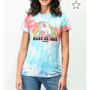 RIPNDIP My Little Nerm Red & Blue Tie Dye T-Shirt